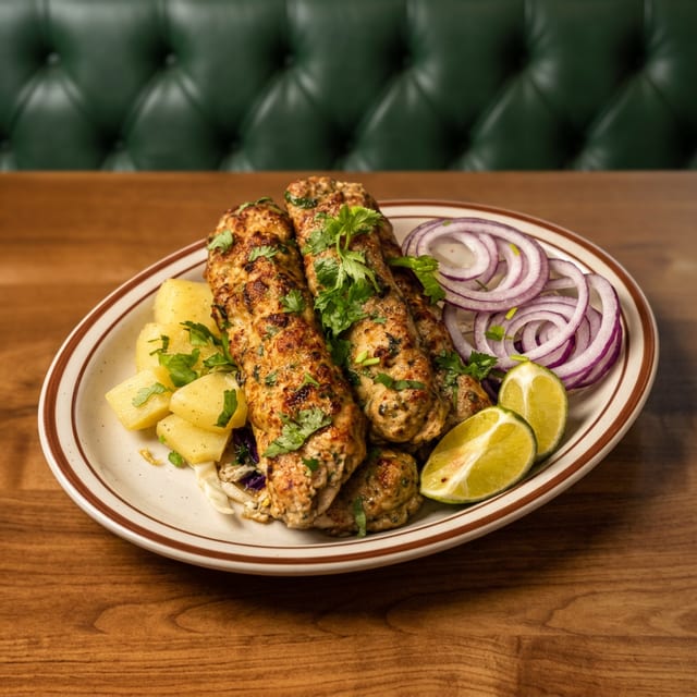 Chicken Seekh Kebab.